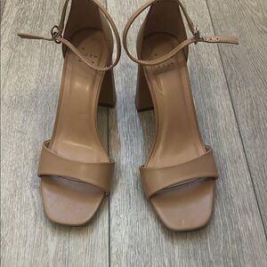 A New Day Women's Nude Ankle Strap Heels